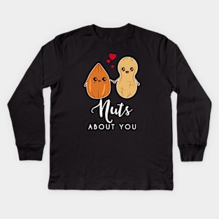 Nuts about you - Funny & Cute Mothers Day Gift Idea Kids Long Sleeve T-Shirt